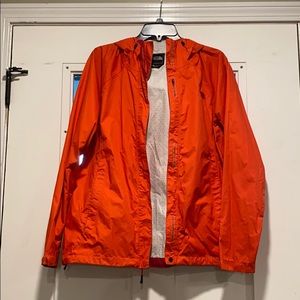 Reddish Orange North Face Rain Jacket